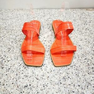 Dolce Vita Isaac Sandals Size 8.5 Orange/Salmon Low Heel